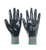 Karveer CR-3 Nitrile Coated Gloves – Cut Resistant, Chemical Safe, Durable Industrial Gloves